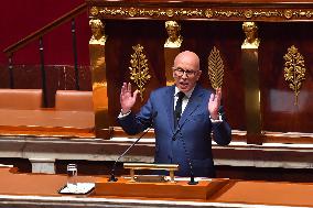 Motion De Censure Vote at The National Assembly - Paris