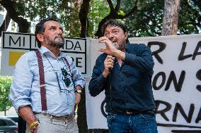 A Rischio i programmi Rai, la protesta oggi dei giornalisti davanti la sede Rai di Viale Mazzini contro l’accordo sindacale