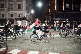 Critical Mass Protest For Palestine - Milan