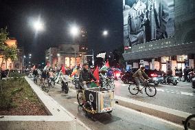 Critical Mass Protest For Palestine - Milan