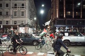 Critical Mass Protest For Palestine - Milan