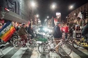 Critical Mass Protest For Palestine - Milan