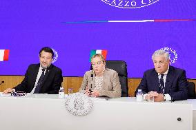 Government Ministers Present Budget Law In Rome