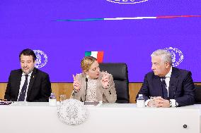 Government Ministers Present Budget Law In Rome