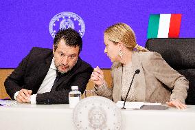 Government Ministers Present Budget Law In Rome