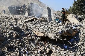 Aftermath of Israeli Strike - Lebanon