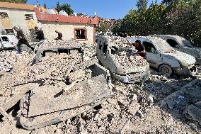 Aftermath of Israeli Strike - Lebanon