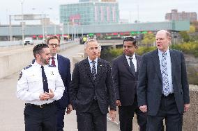 PM Mark Carney At Rainbow Bridge Border Crossing - Niagara Falls