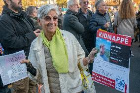 Rally Organized by The CRIF in Support of Israeli Hostages - Paris