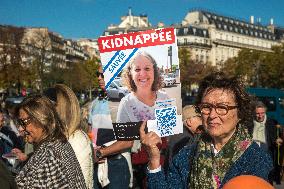 Rally Organized by The CRIF in Support of Israeli Hostages - Paris