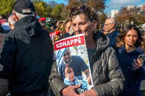 Rally Organized by The CRIF in Support of Israeli Hostages - Paris