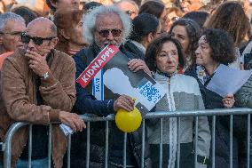 Rally Organized by The CRIF in Support of Israeli Hostages - Paris