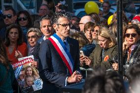 Rally Organized by The CRIF in Support of Israeli Hostages - Paris