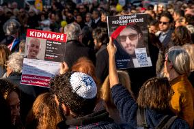 Rally Organized by The CRIF in Support of Israeli Hostages - Paris