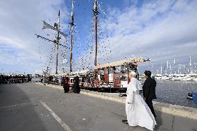Pope Leo XIV Visits Med 25 Bel Espoir Ship - Rome