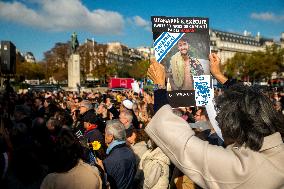 Rally Organized by The CRIF in Support of Israeli Hostages - Paris