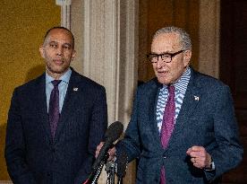 Schumer and Jeffries Press Conference on the Government Shutdown