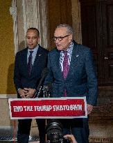 Schumer and Jeffries Press Conference on the Government Shutdown