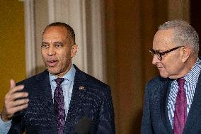 Schumer and Jeffries Press Conference on the Government Shutdown