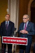 Schumer and Jeffries Press Conference on the Government Shutdown