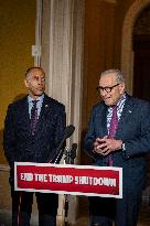 Schumer and Jeffries Press Conference on the Government Shutdown