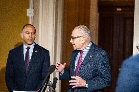 Schumer and Jeffries Press Conference on the Government Shutdown