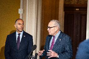 Schumer and Jeffries Press Conference on the Government Shutdown