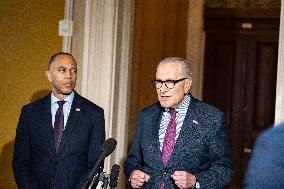 Schumer and Jeffries Press Conference on the Government Shutdown