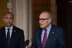 Schumer and Jeffries Press Conference on the Government Shutdown