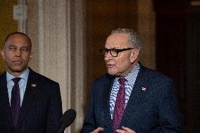 Schumer and Jeffries Press Conference on the Government Shutdown