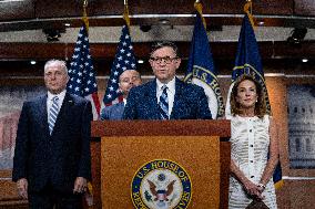 House Speaker Mike Johnson, R-La. daily   press conference on Capitol Hill,