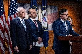 House Speaker Mike Johnson, R-La. daily   press conference on Capitol Hill,