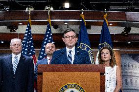 House Speaker Mike Johnson, R-La. daily   press conference on Capitol Hill,