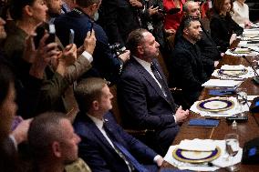 DC: President Trump hosts Bilateral Lunch with the President of Ukraine