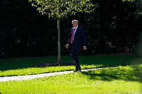 DC: President Trump Departs White House for Florida