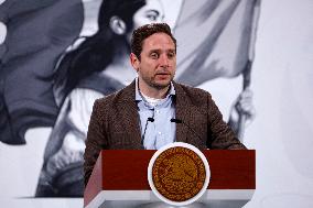 Mexican President Claudia Sheinbaum Holds Briefing Conference - Mexico