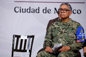 Mexican President Claudia Sheinbaum Holds Briefing Conference - Mexico