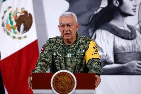 Mexican President Claudia Sheinbaum Holds Briefing Conference - Mexico