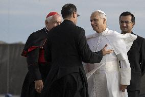 Pope Leo XIV Visits The Med 25 Bel Espoir Peace Training Ship - Italy
