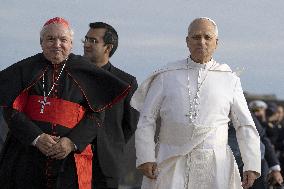 Pope Leo XIV Visits The Med 25 Bel Espoir Peace Training Ship - Italy