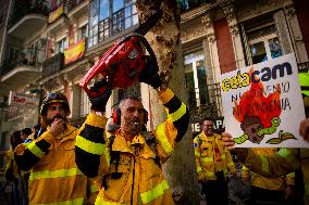 Demonstration of Forest Firefighters - Madrid