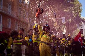 Demonstration of Forest Firefighters - Madrid
