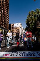 Fourth Positive March organized by Pride Positivo - Madrid