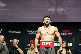 UFC Fight Night Weigh-In Event Ridder vs Allen - Vancouver
