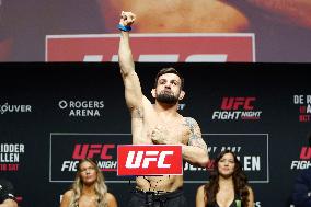 UFC Fight Night Weigh-In Event Ridder vs Allen - Vancouver