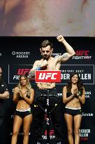 UFC Fight Night Weigh-In Event Ridder vs Allen - Vancouver