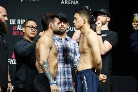 UFC Fight Night Weigh-In Event Ridder vs Allen - Vancouver