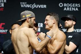 UFC Fight Night Weigh-In Event Ridder vs Allen - Vancouver