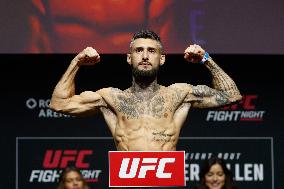 UFC Fight Night Weigh-In Event Ridder vs Allen - Vancouver