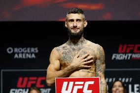 UFC Fight Night Weigh-In Event Ridder vs Allen - Vancouver